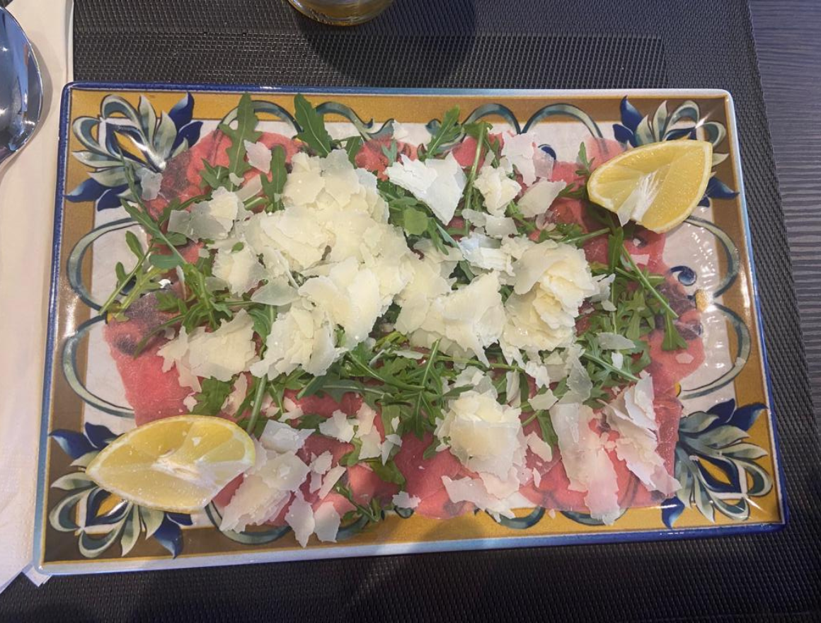 Carpaccio parmesan rucola cono e franzy moenchsroth
